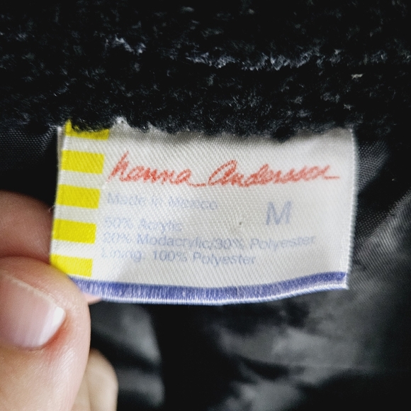 HANNA ANDERSSON | faux fur teddy button up lined lightweight jacket - Picture 7 of 8